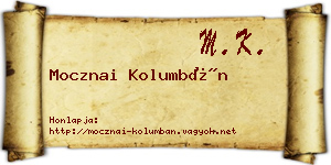 Mocznai Kolumbán névjegykártya